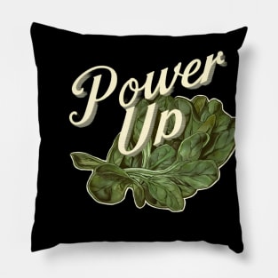 power up with spinach Pillow