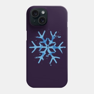 Garnge blue snowflake. Phone Case