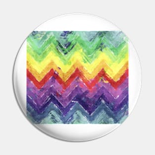 Geometric Zigzag Watercolor Pin