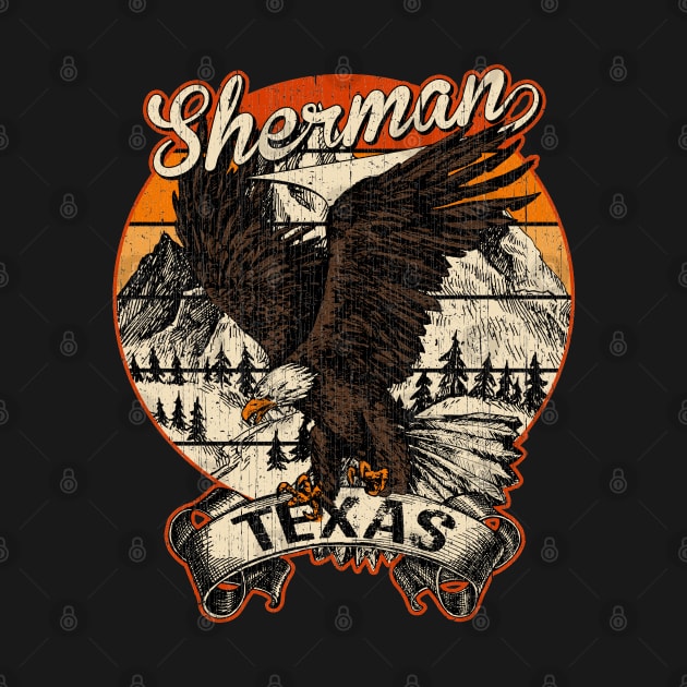 Sherman Texas Bald Eagle Retro Vintage Aesthetic by aavejudo