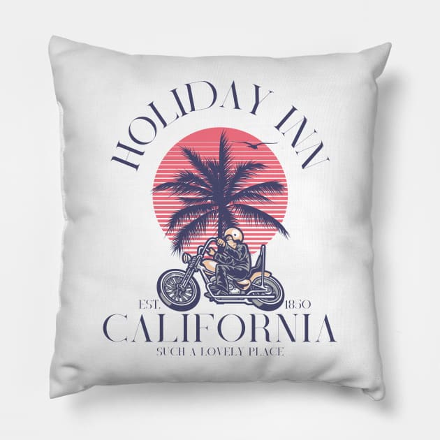 Holiday inn California vintage Pillow by Myartstor 