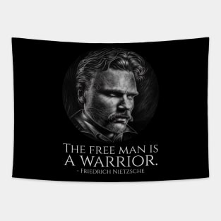 Friedrich Nietzsche - The Free Man Is A Warrior Tapestry