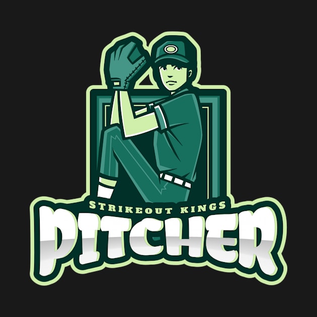 Strikeout Kings: Embrace the Power of a Baseball Pitcher. by 4evercooldesigns