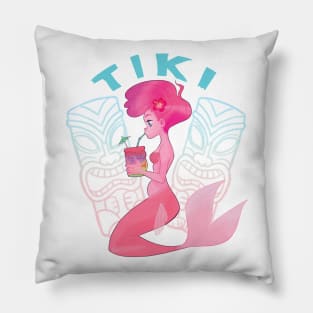 tiki mermaid Pillow