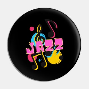 Jazz Music Funk Soul Musician Pop Art Pin