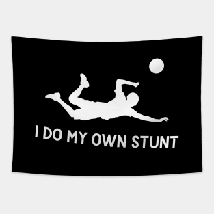 I Do My Own Stunts Wallyball Funny Wallyball Player Tapestry