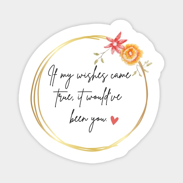 the 1 Taylor Swift Folklore Lyric Magnet by OverNinthCloud