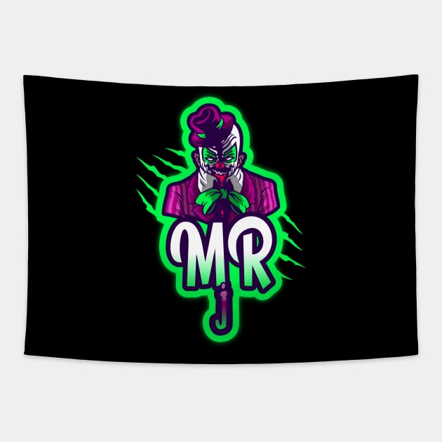 Mr J Evil Clown Tapestry by WaggyRockstars