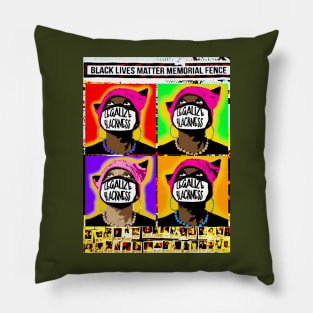 Legalize Blackness Black Lives Matter Memorial Fence Warhol - Fence Angel - Double-sided Pillow