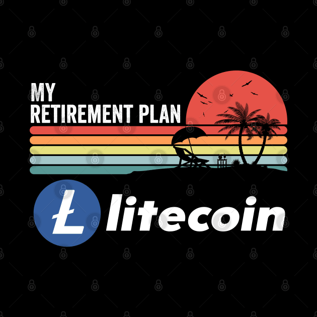 Vintage Litecoin Lite Coin LTC My Retirement Plan Crypto Token Cryptocurrency Wallet Birthday Gift For Men Women by Thingking About