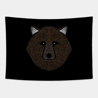 Grizzly Bear At Night Tapestry