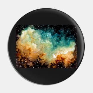 Watercolor Bright Yellow Nebula Pin