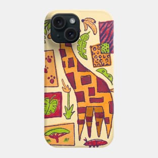 Retro 1950s Midcentury Giraffe Safari Pattern Phone Case