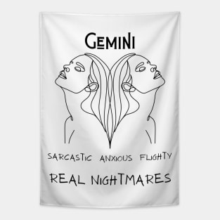 Funny Zodiac - Gemini Tapestry