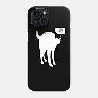 Anxious Cat white Phone Case