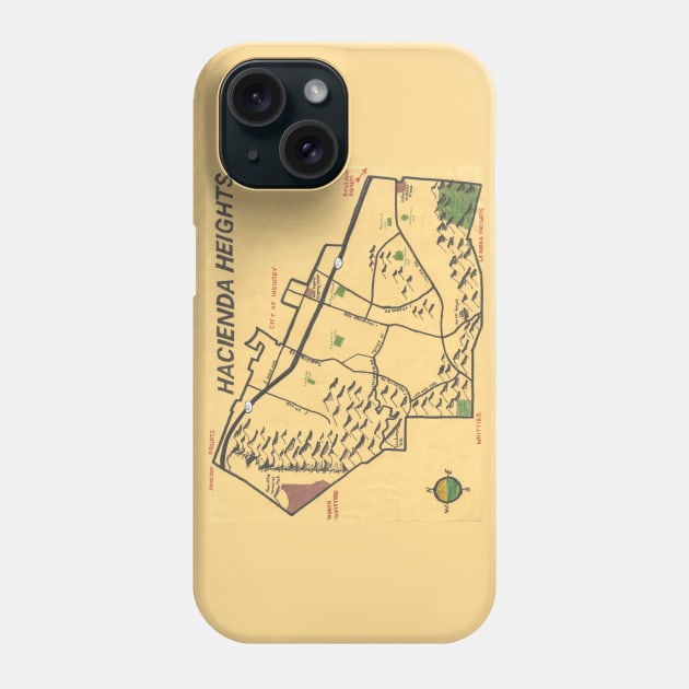 Hacienda Heights Phone Case by PendersleighAndSonsCartography