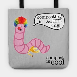 compost worm (clown) Tote