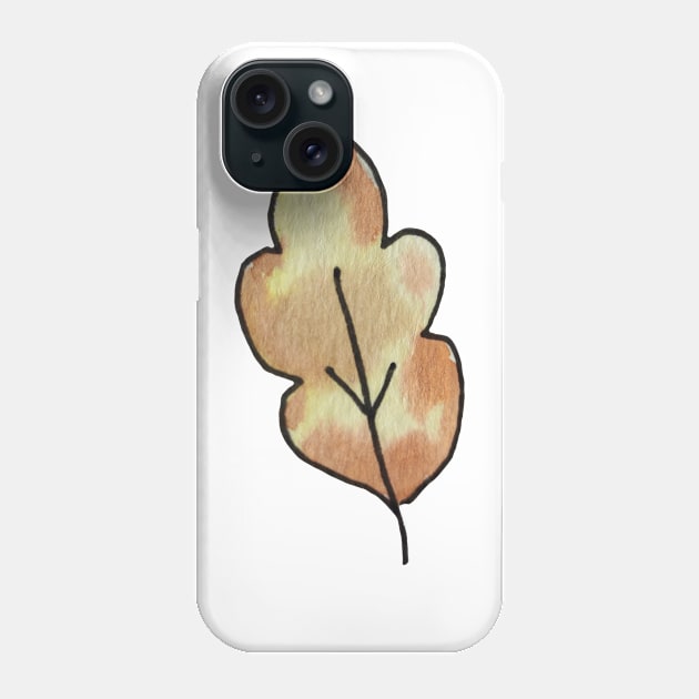 Autumn Leaf in Golden Splendor Phone Case by Ala Lopatniov