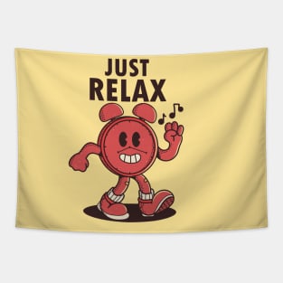 Just Relax, Alarm Clock Cartoon Tapestry