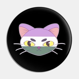 Genderqueer Cat Pin