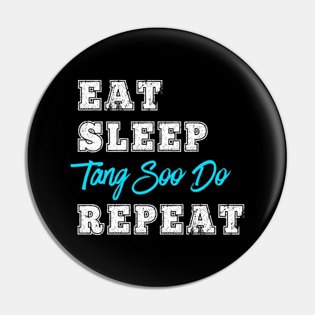 Eat Sleep Tang Soo Do Repeat Karate Martial Arts Gift Pin by HuntTreasures