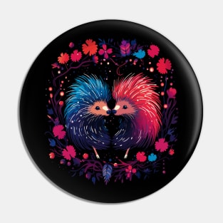 Porcupine Couple Valentine Pin