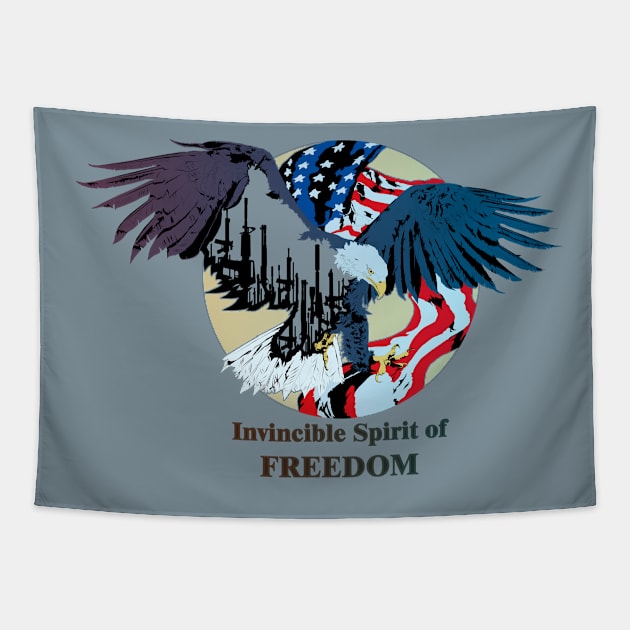 freedom eagle Tapestry by arxitrav