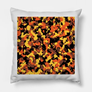 Orange Camouflage Pillow