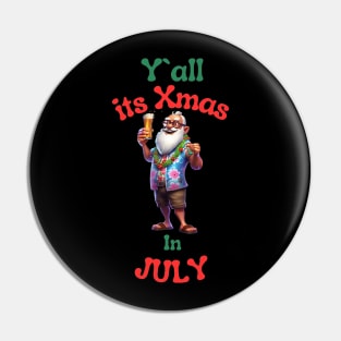 Santa Claus Christmas in July Pin