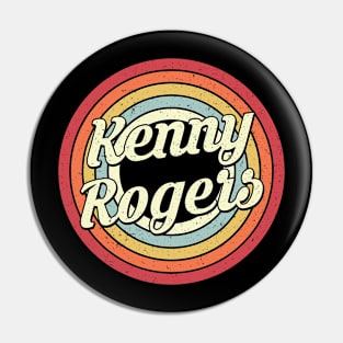 Kenny Rogers Proud Name Retro Rainbow Tribute Pin