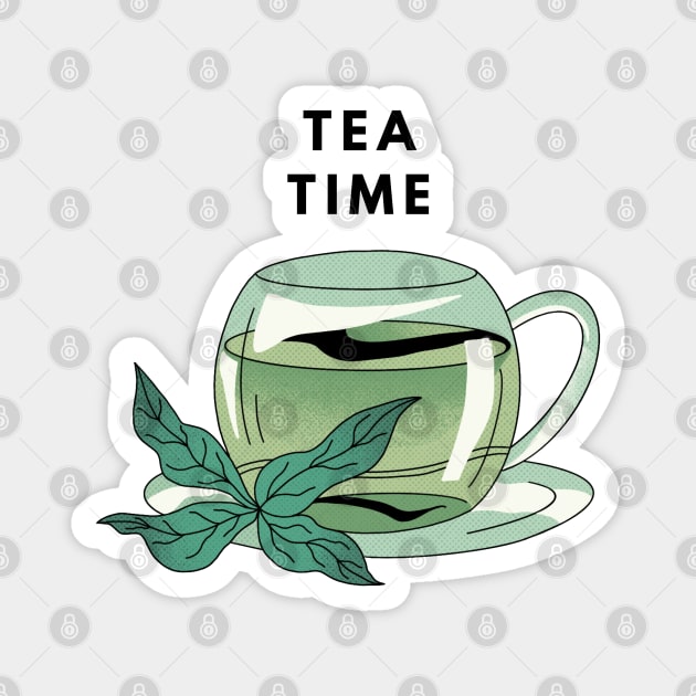 Tea Time Magnet by ArtStopCreative