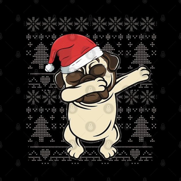 pug christmas by Christyn Evans