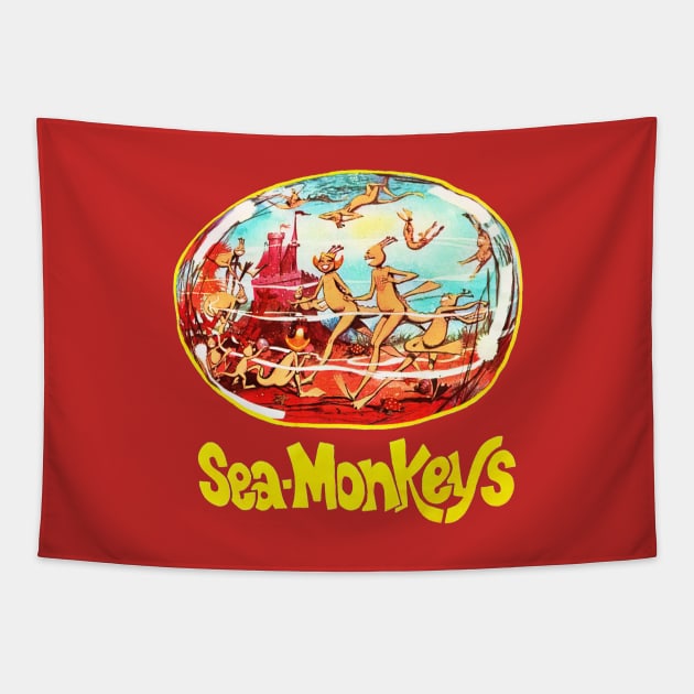 Vintage Sea Monkeys Tapestry by funhousejen