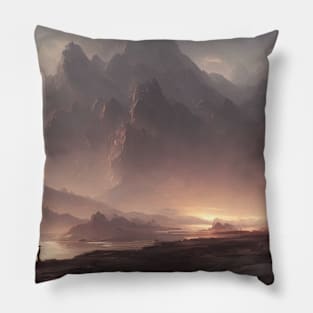 easy landscape, beautiful wall painting for living room fascinating Pillow