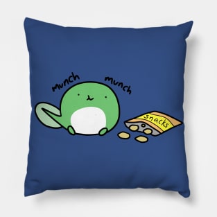 Tadpole Eating Snacks Pillow