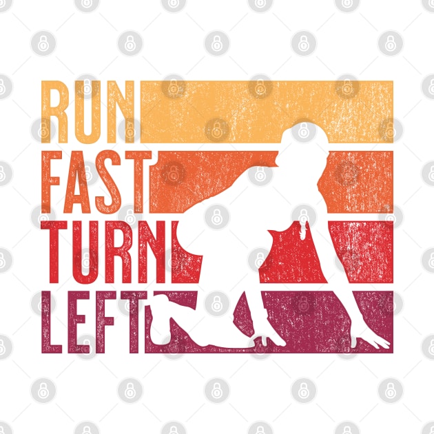 Run Fast Turn Left Sprint Dash Runners 100m 200m 400m Gift by grendelfly73