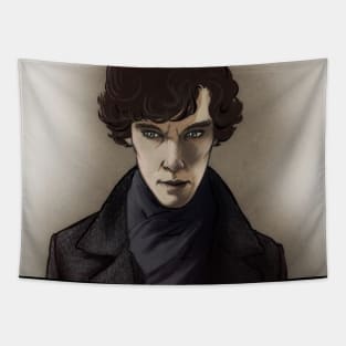 Sherlock Holmes Fan Art Tapestry