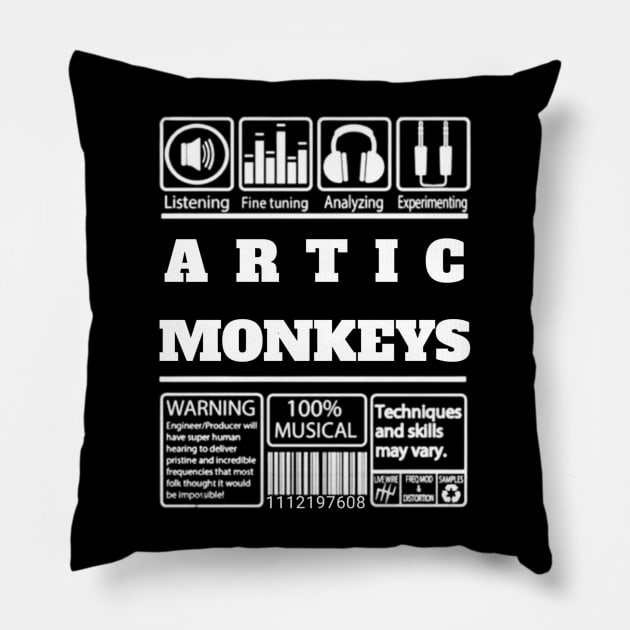 Artic monkeys Pillow by Scom