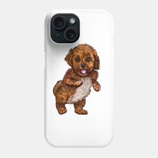 Cavapoochon Cavapoo Cavoodle - cute standing cavalier King Charles spaniel Bichon frise Phone Case