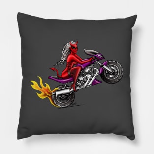 Devil Biker Pillow