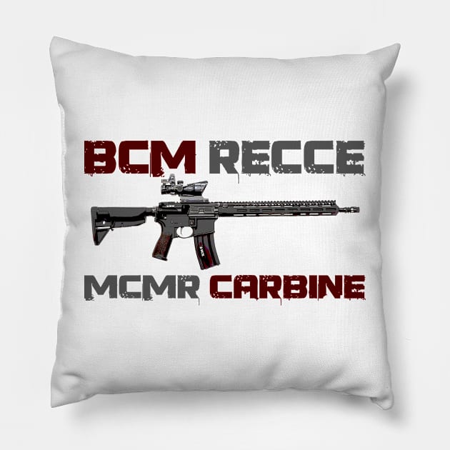 BCM RECCE MCMR CARBINE AR 15 Pillow by Aim For The Face