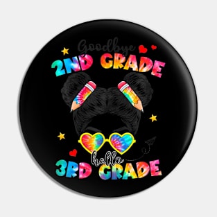 2nd Grade  3rd Grade Messy Bun Teacher Kids Pin