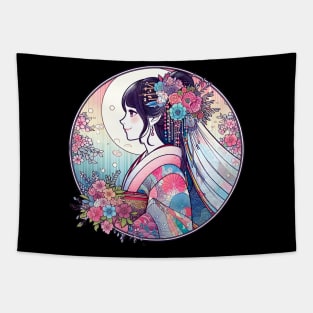 Cute kawaii bride Tapestry