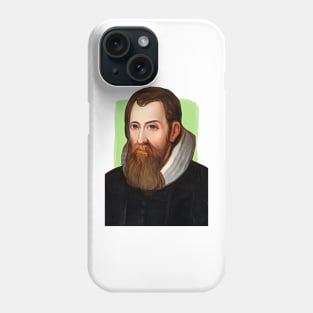 Scottish Mathematician John Napier illustration Phone Case