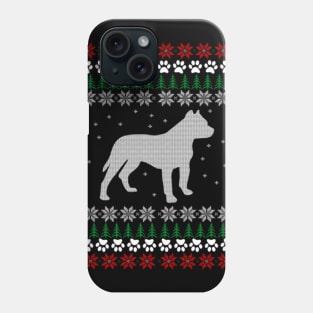 Pitbull Ugly Christmas Sweater Gift Phone Case