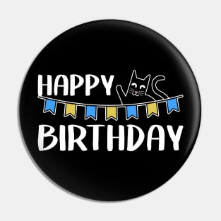 Happy Birthday Cat Dad Owner Sweet Funny Gift Present Pin