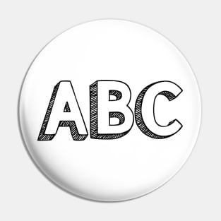 ABC <\\> Typography Design Pin