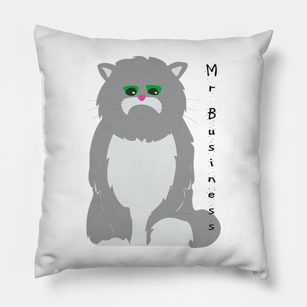 Gayles cat Pillow by Kaczmania