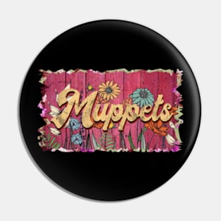 Classic Muppets Personalized Flowers Proud Name Pin