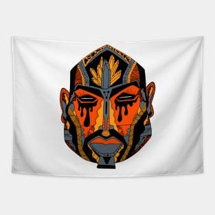 Orangrey African Mask No 9 Tapestry